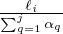 ∑jℓiαq
                         q=1