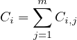 m∑
Ci = Ci,j
j=1